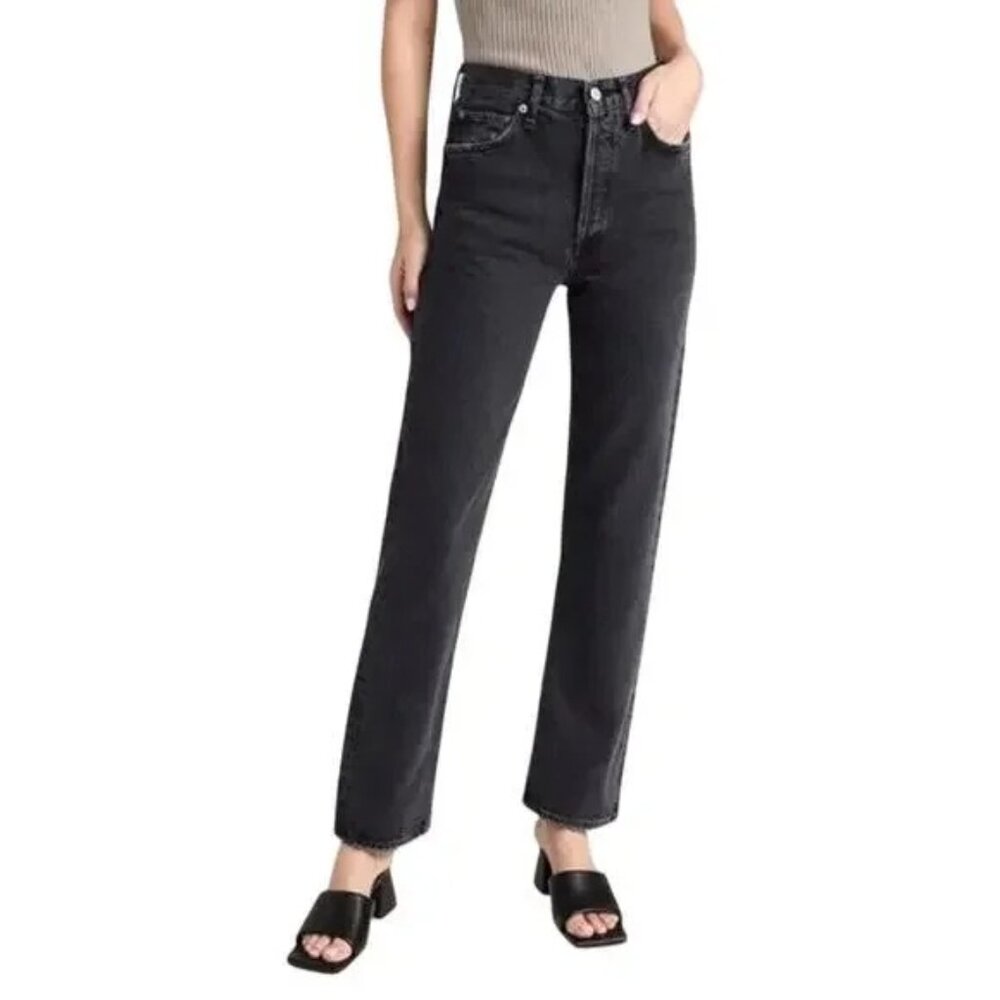 Agolde Women's Straight Leg Jeans - Black